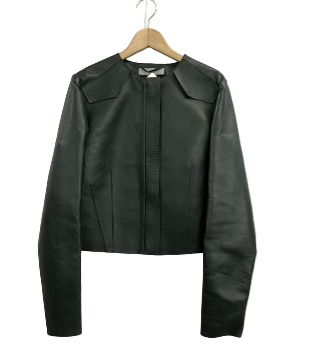 スポーツマックス ノーカラーレザージャケット レディース SIZE 42 (M) SPORTMAX